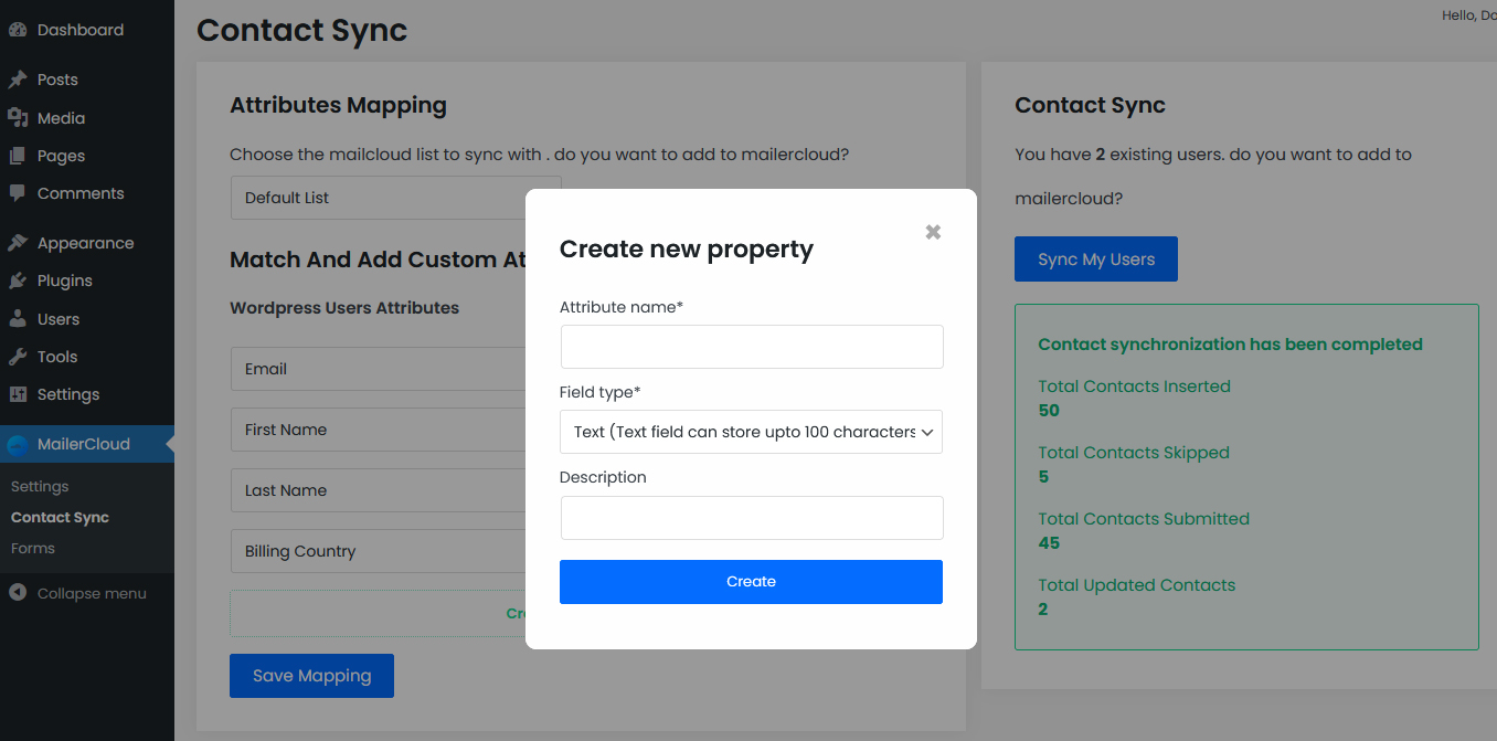 Create New attribute