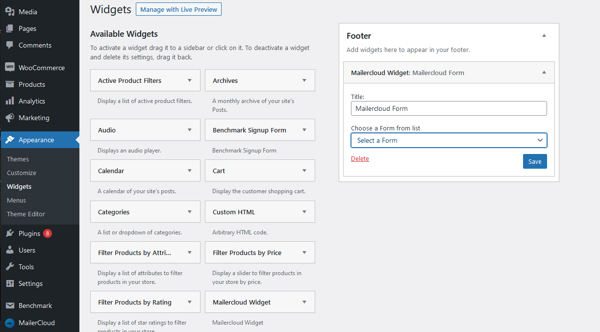 Mailercloud widget
