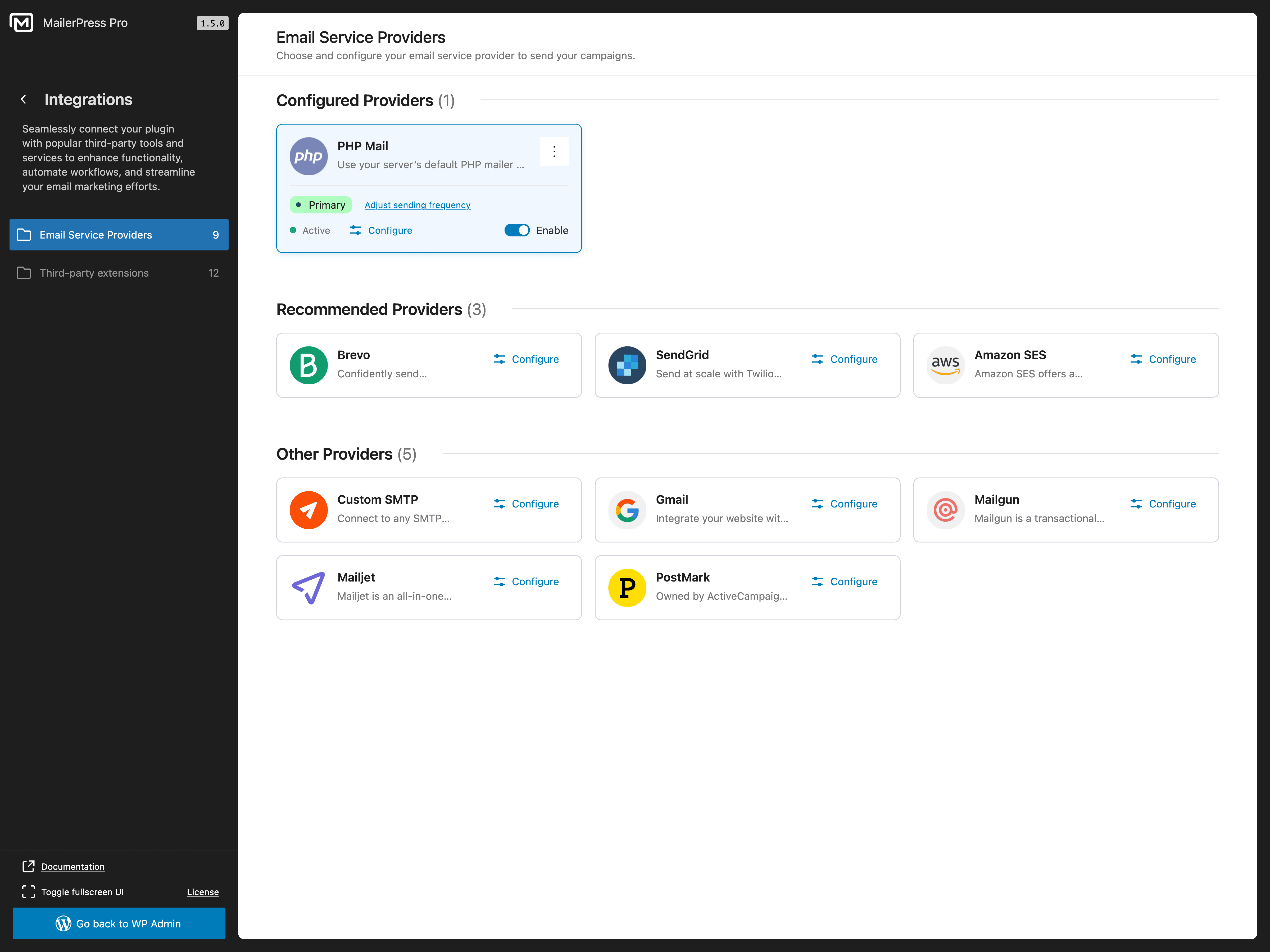 The MailerPress block editor to create your campaigns