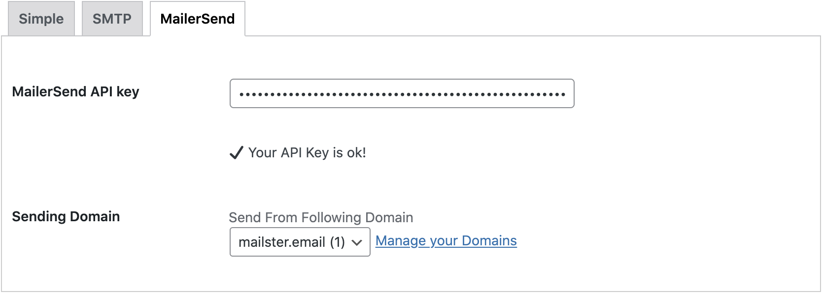 Option Interface.