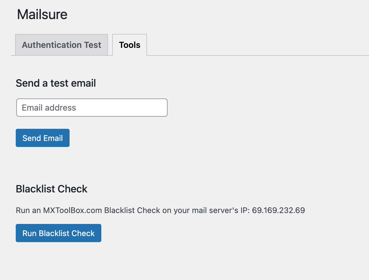Mailsure test email and blacklist check