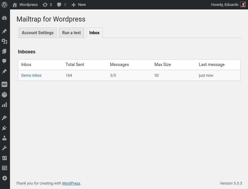 Inboxes listing (Requires API Token)
