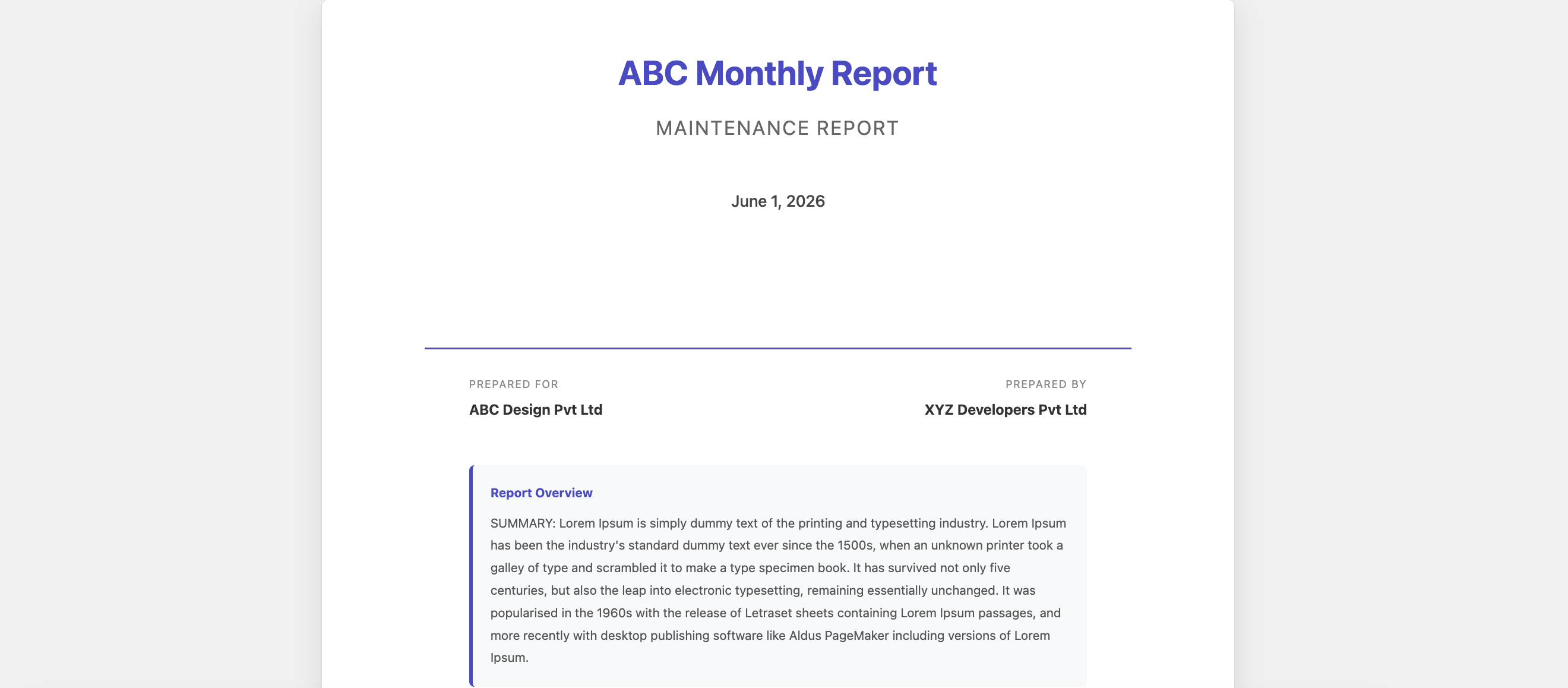 Report Template - Formal Memorandum