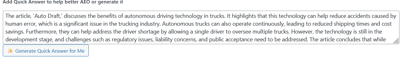 Quick Answer (AI generated)