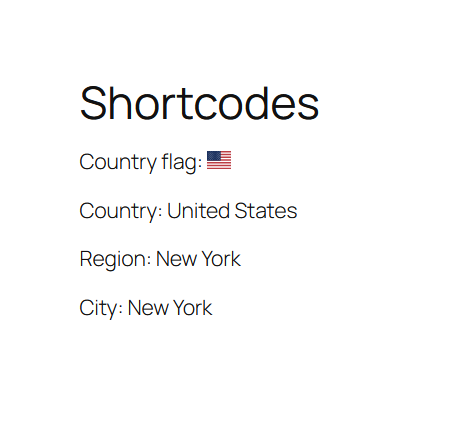 What the shortcodes look like to the user.