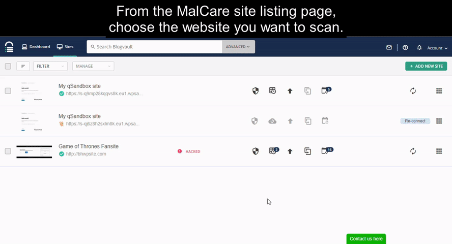 MalCare's Early Detecting Technology uses 100+ intelligent signals to detect even the most complex malware that other WordPress security plugins cannot detect.