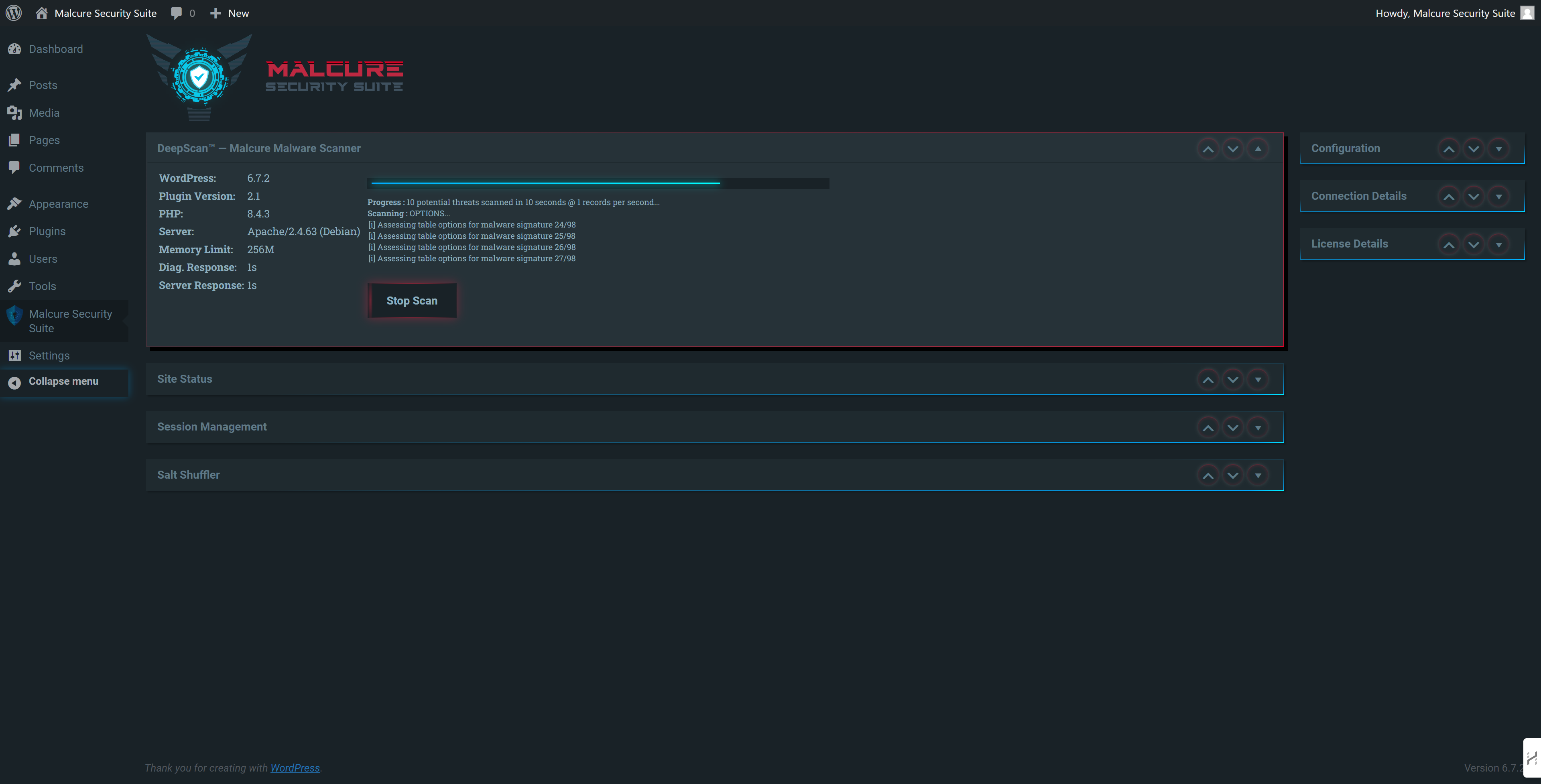 Scan in progress: DeepScan™ runs in the background with real-time progress—non-blocking, reliable, and safe to navigate away while it completes.