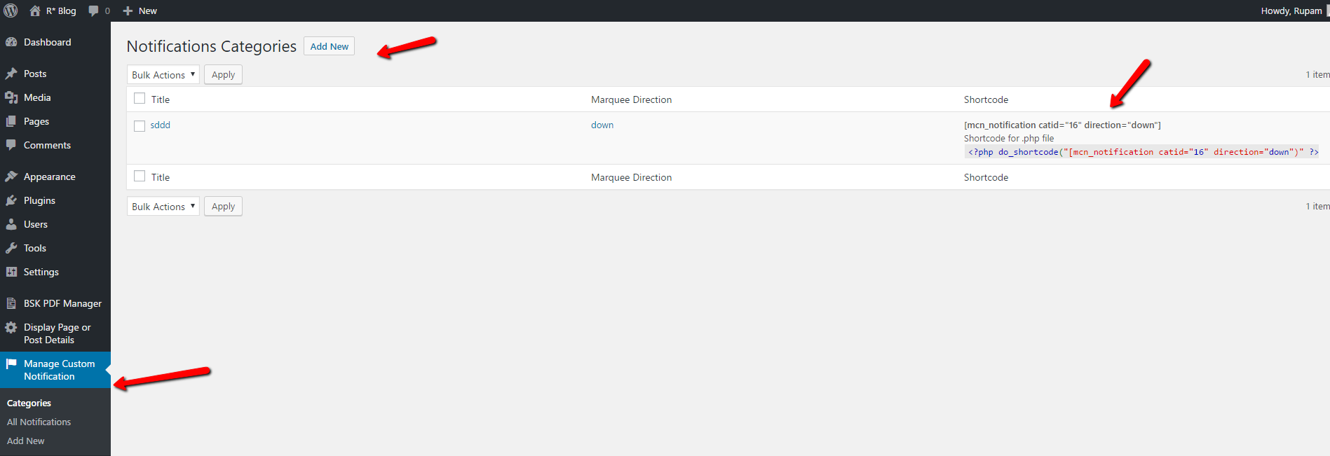 This is **category listing** view on backend.