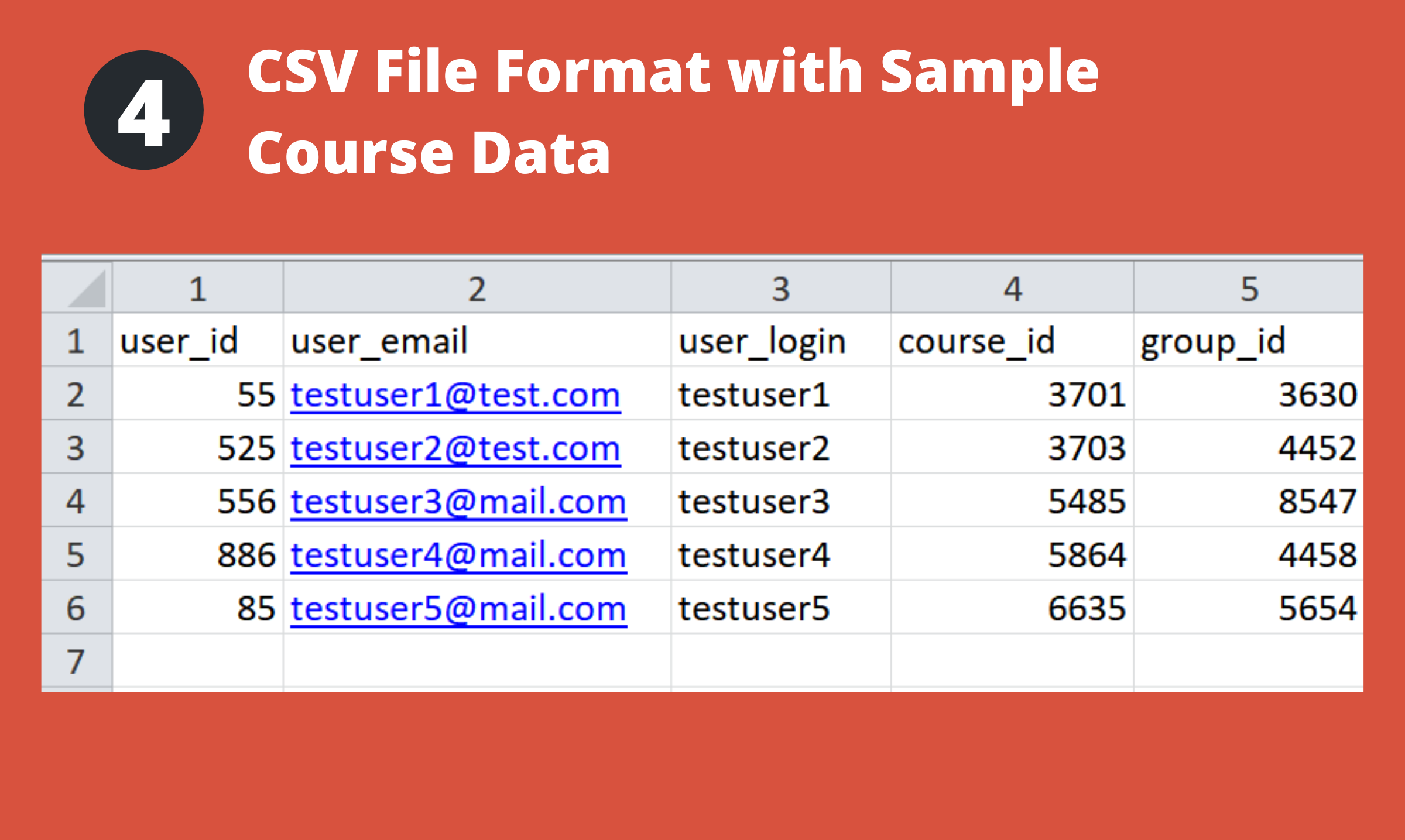 CSV Upload Format