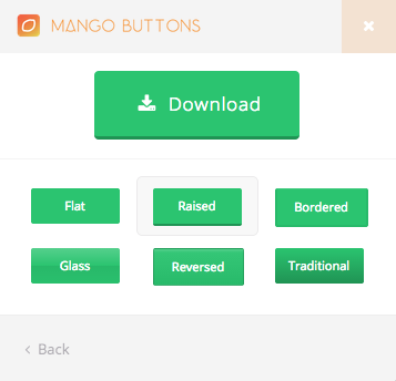 Six Great Looking button styles to choose from, with the ability to further customize