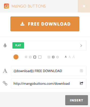 Complete button options for a download button with icon