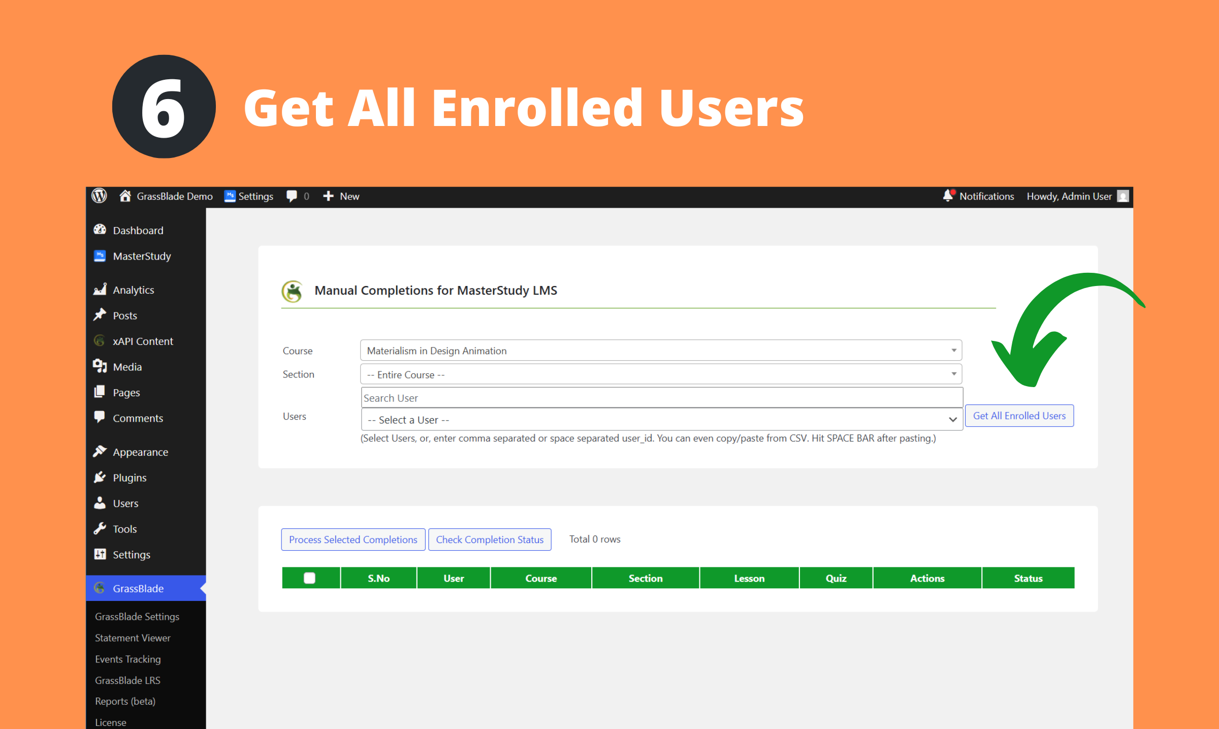 Get all enrolled users
