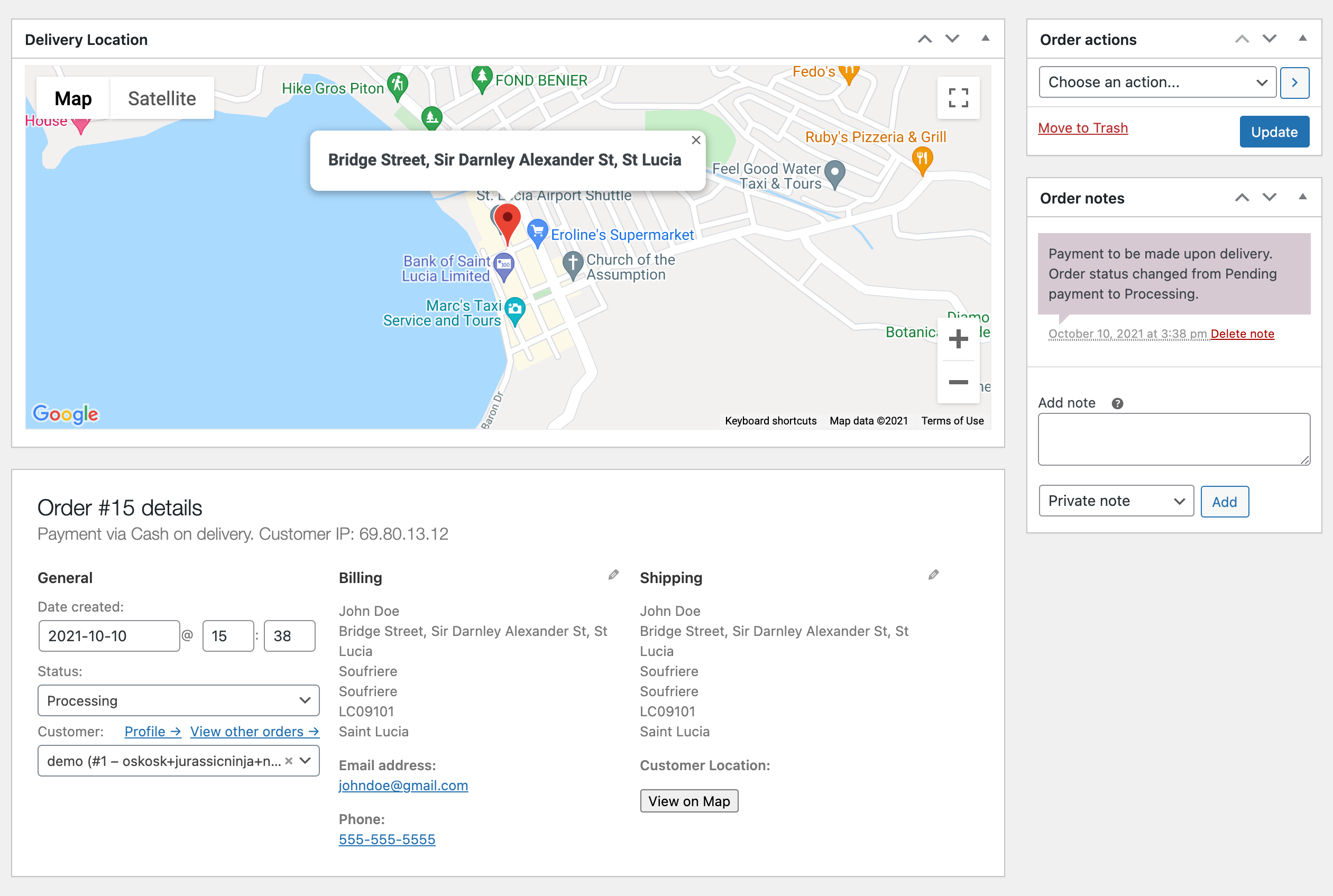 Location Picker at Checkout and Delivery & Pickup Scheduling plugin activated at the same time