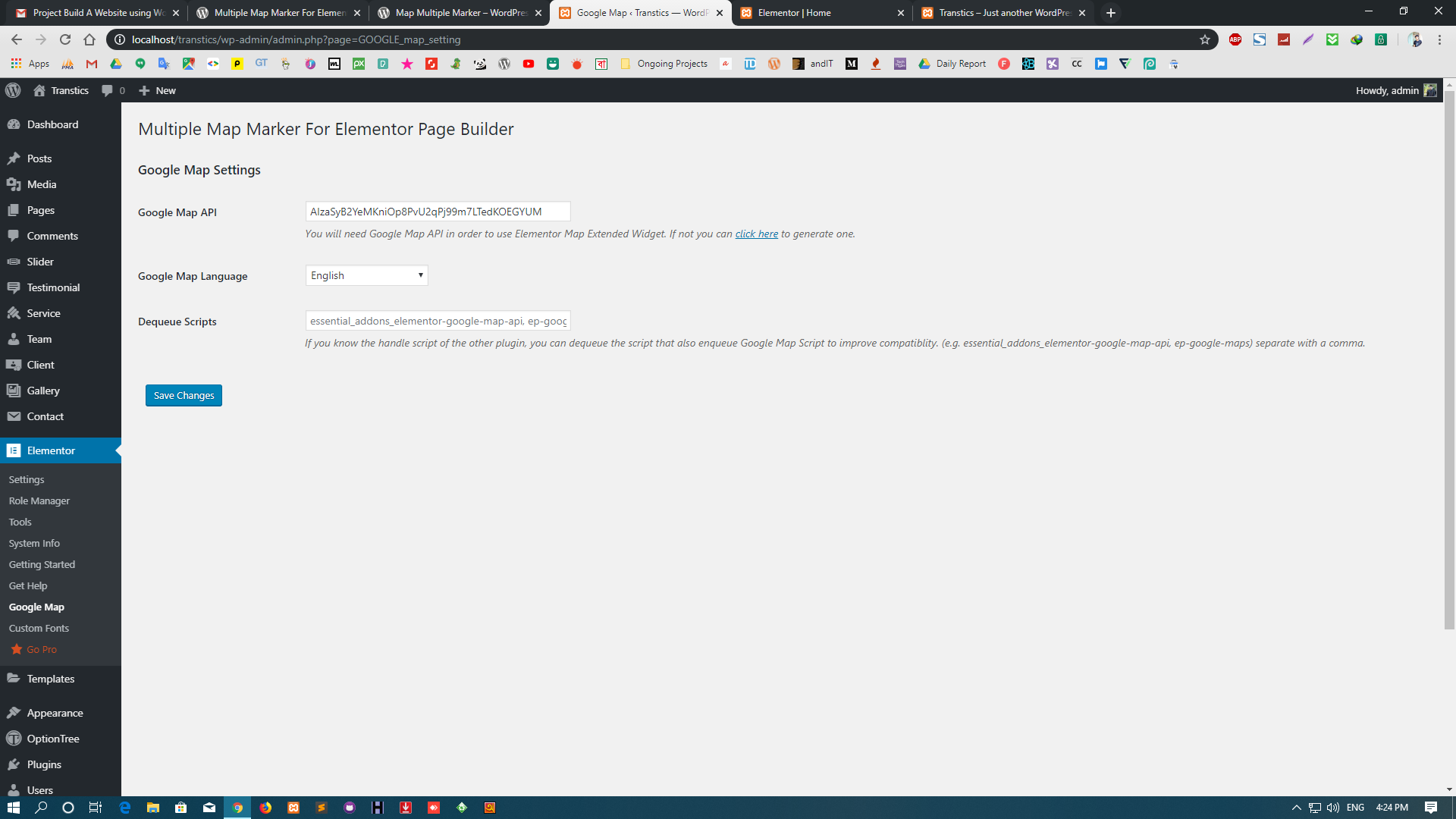 Setup Goolge Map API