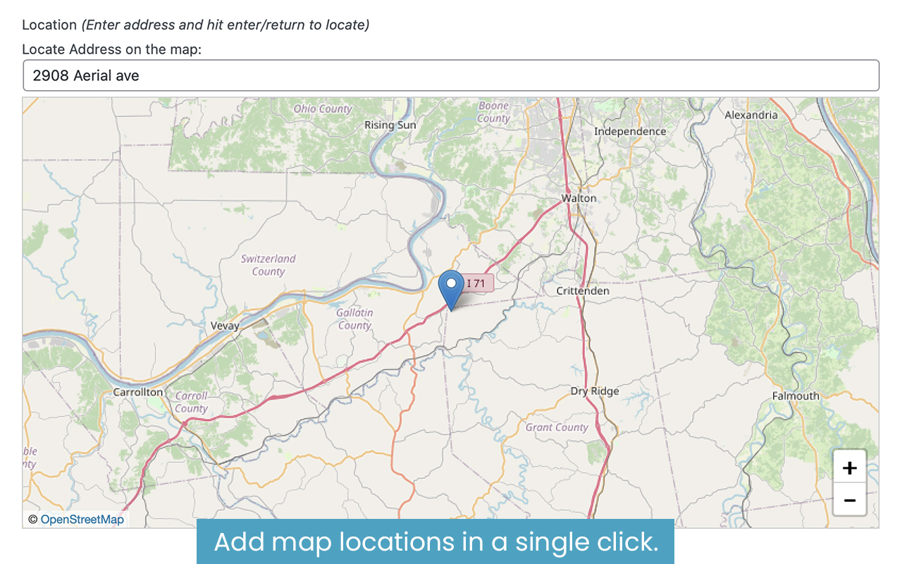 Quickly add and customize locations as needed