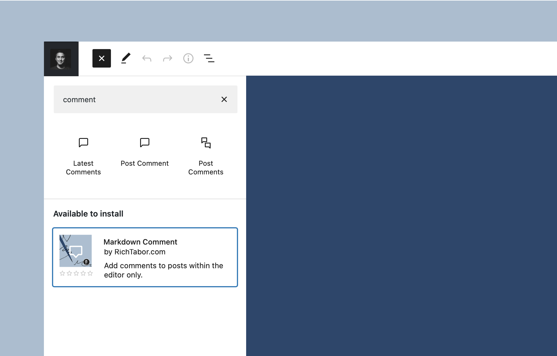 Installable via the WordPress Block Directory.