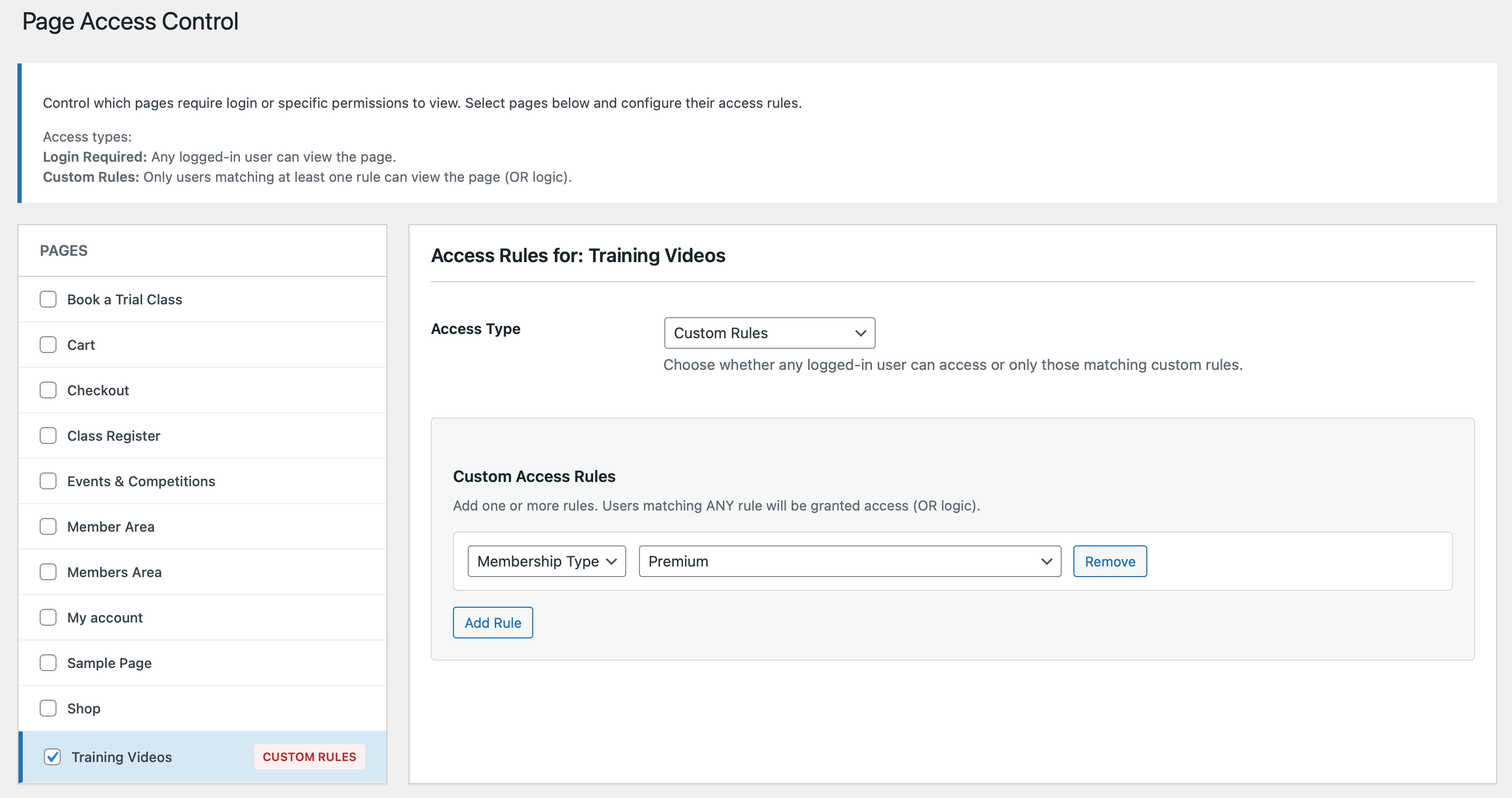 Training Videos - Organized video library with filtering