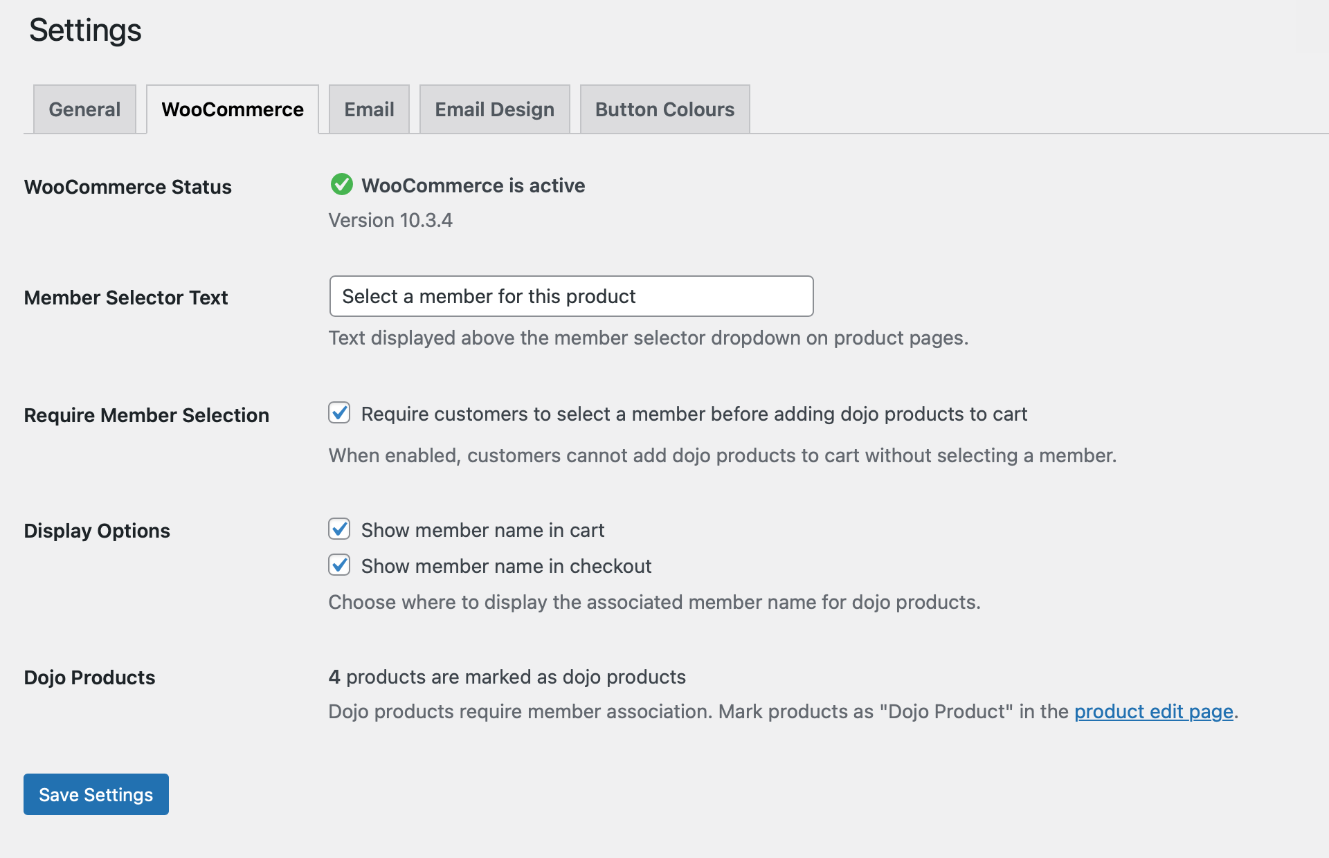 Settings Dashboard - Comprehensive configuration options