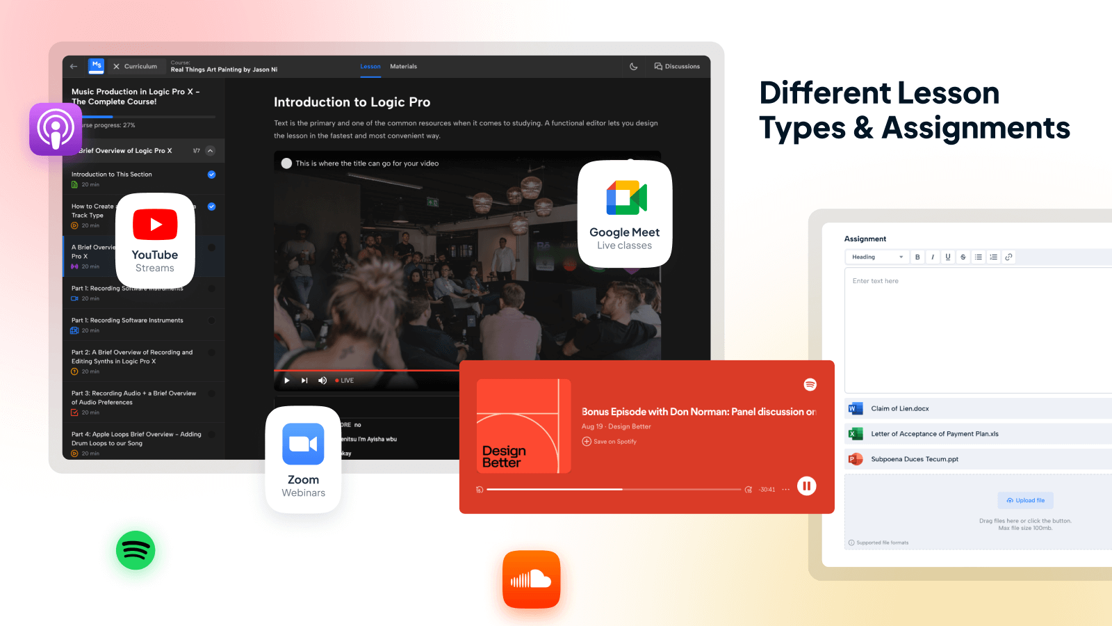 Live Streams, Webinars & Classes