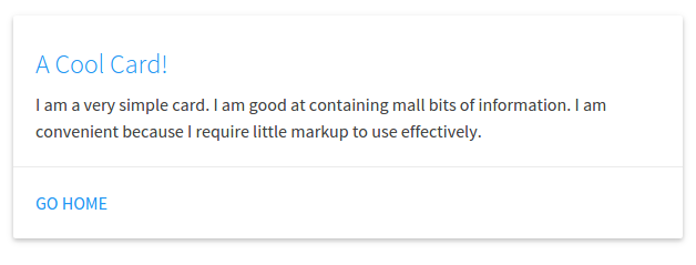 Basic Material Design card component