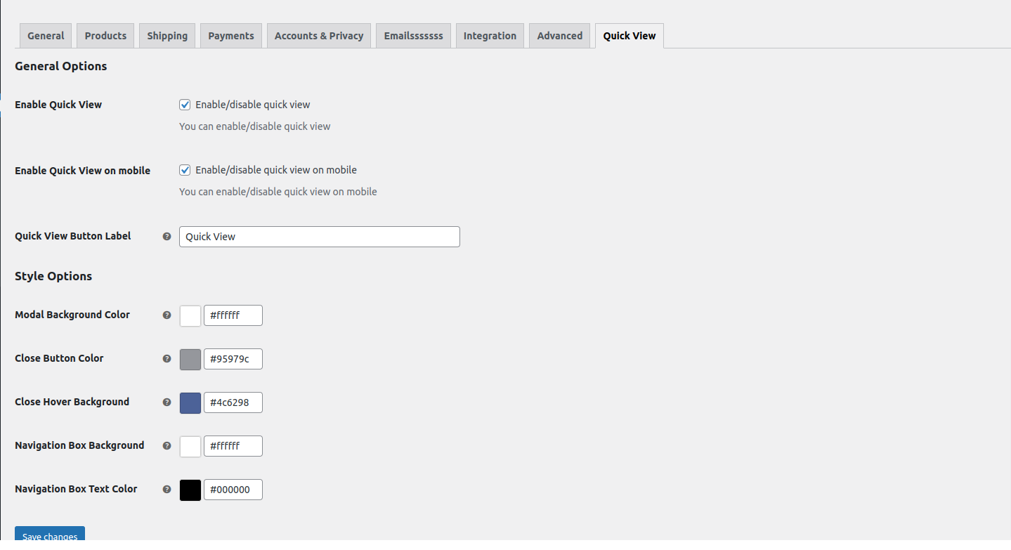 Setting Options
