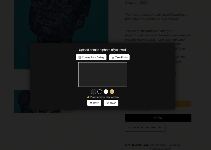 Frame selection and resizing in use.