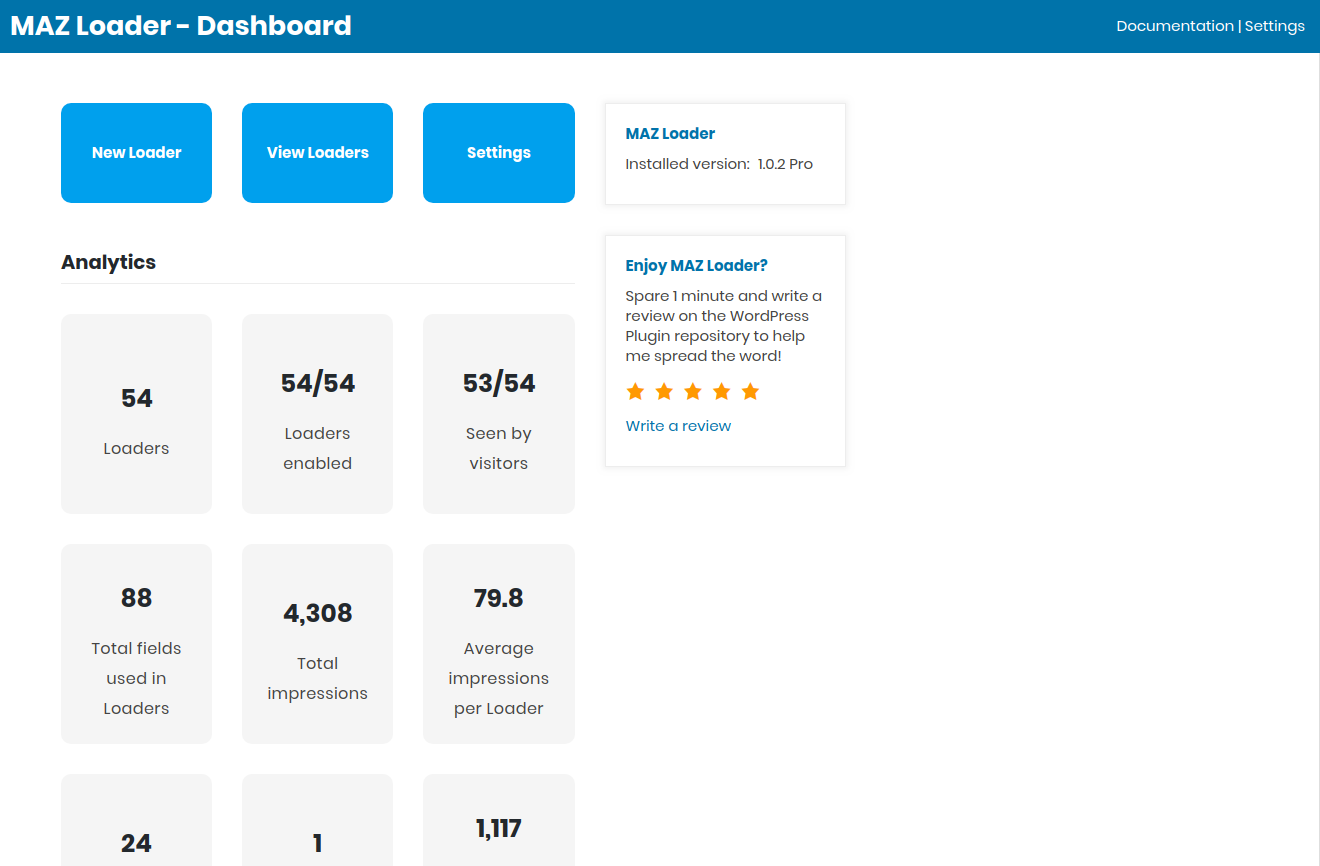 MAZ Loader Dashboard