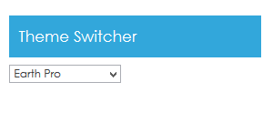 Widget shows dropdown list with shortcode