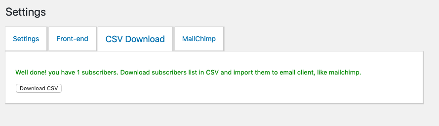 CSV Download Page