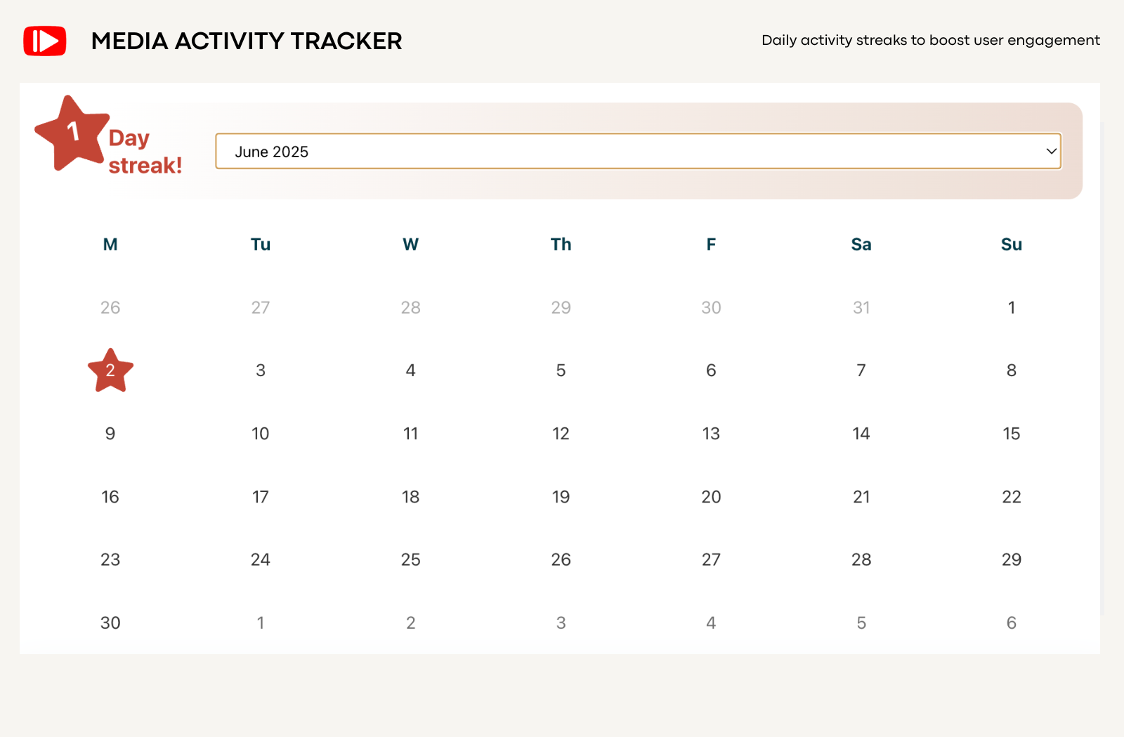 Daily activity streaks to boost user engagement