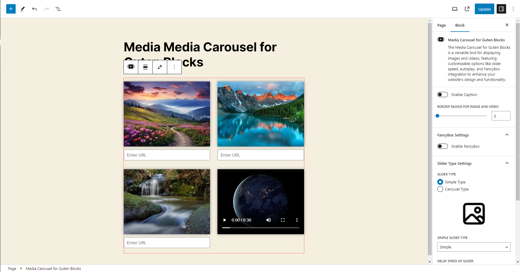 It will show Back-End Option for Media Carousel - How to change Border Radius option and How it will show Back-End Option for Media Carousel