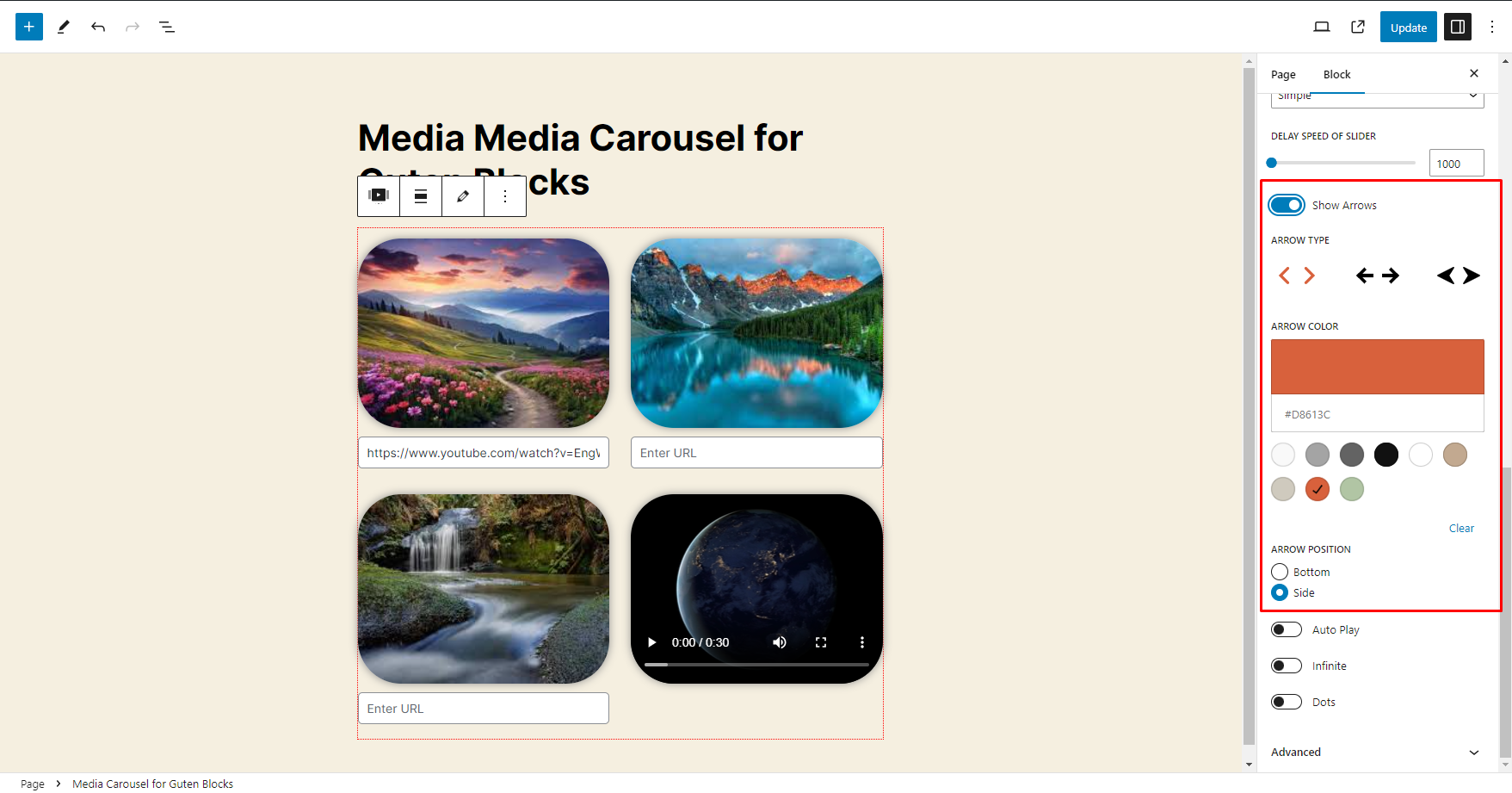 It will show Front-End View for Media Carousel when FancyBox is Enable