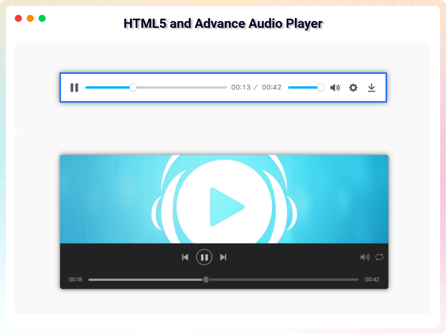 HTML5 and Advance Audio Player