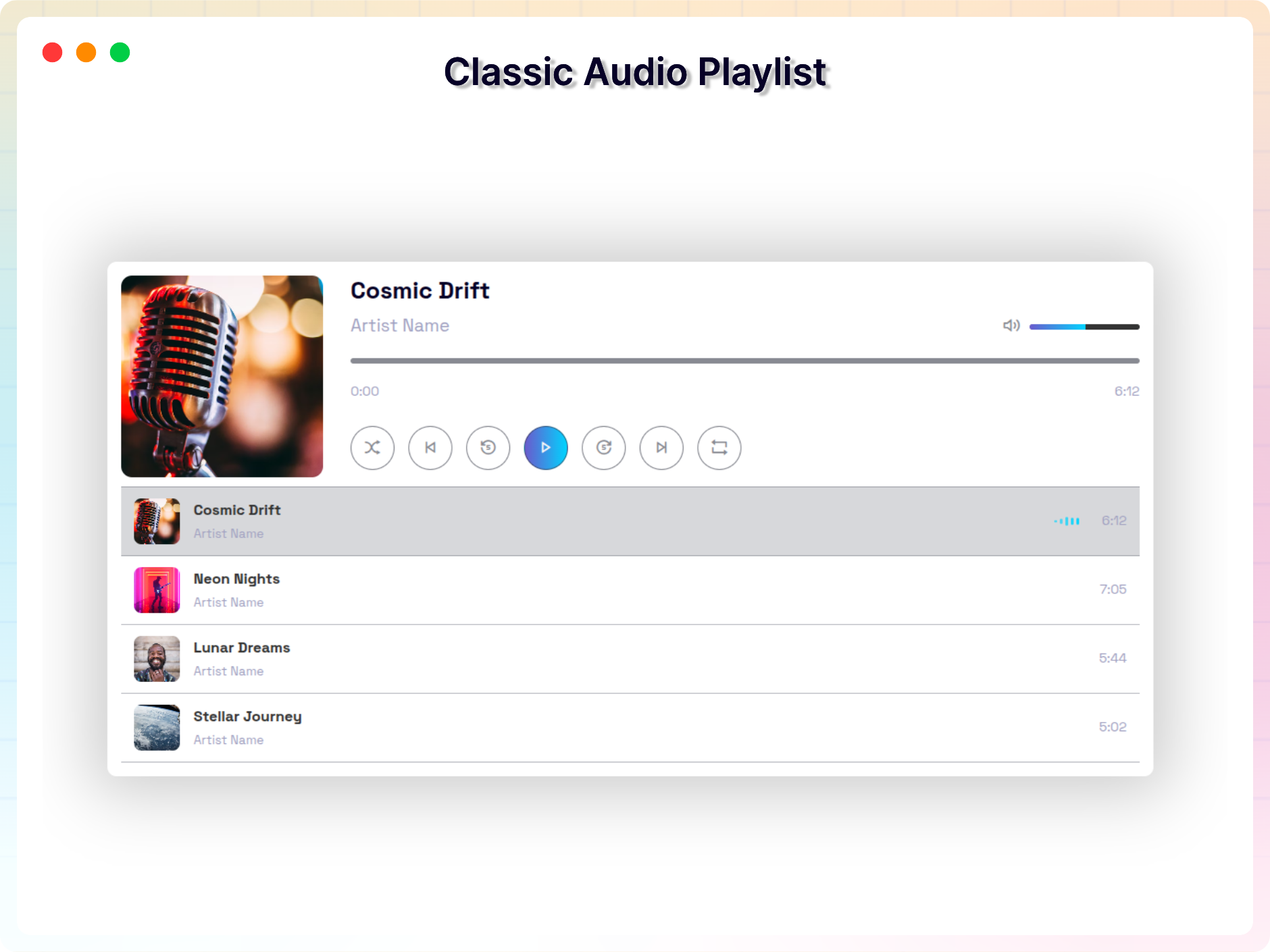 Classic Audio Playlist