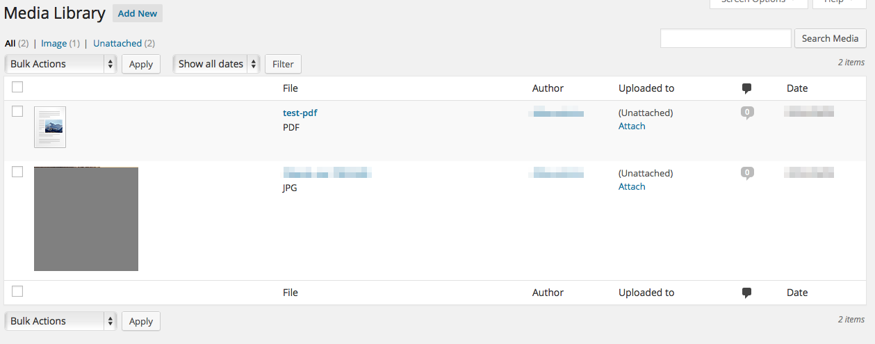 Using the default 150x150 WordPress thumbnail size