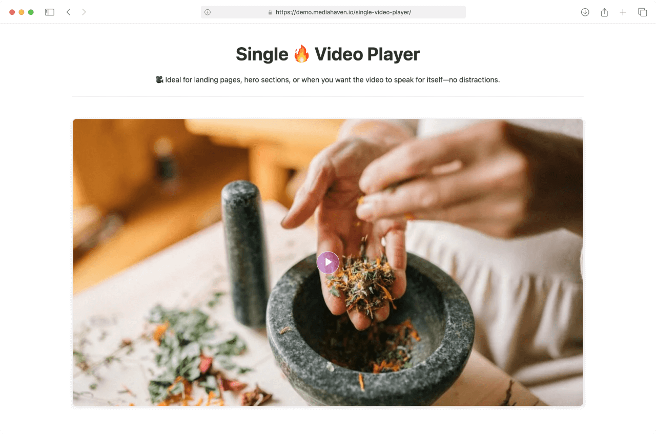 Video Details Page Template.
