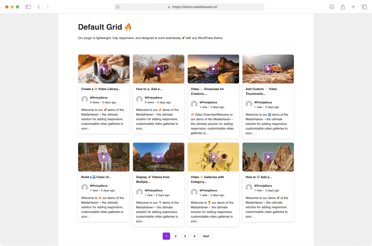 YouTube Gallery With Multi-rows Carousel.