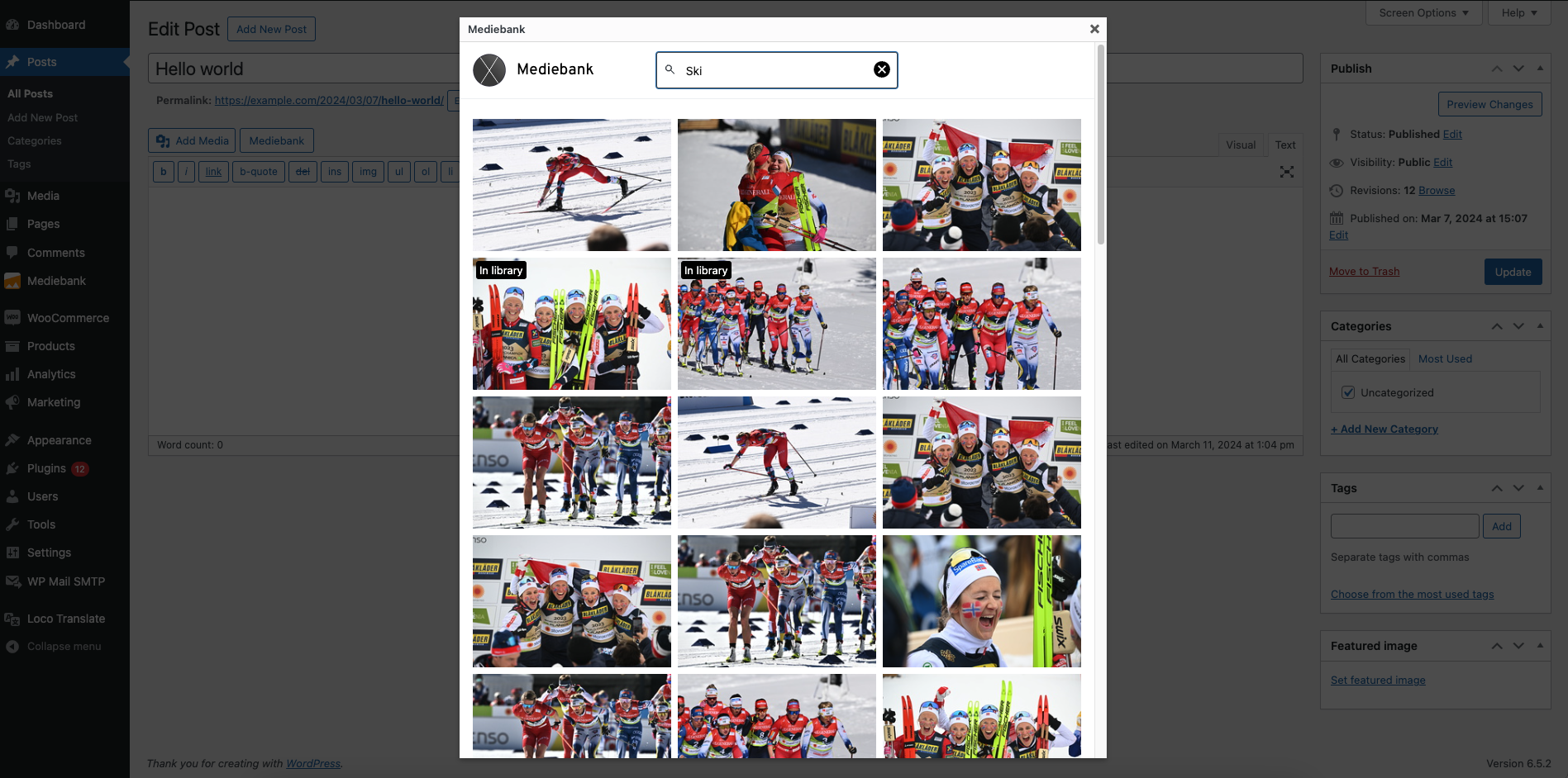 Select an image using the legacy editor.