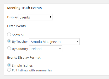 Add events to a post or page easily