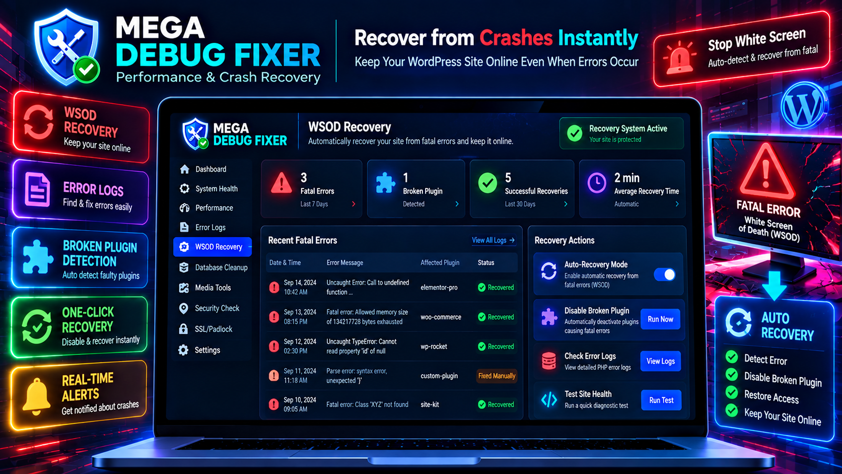 WSOD Recovery - Emergency crash log and recovery manager
