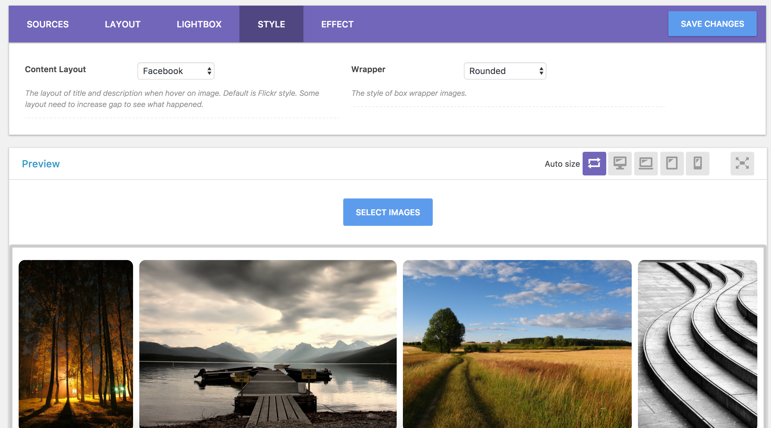 More Setting for Style and Effect