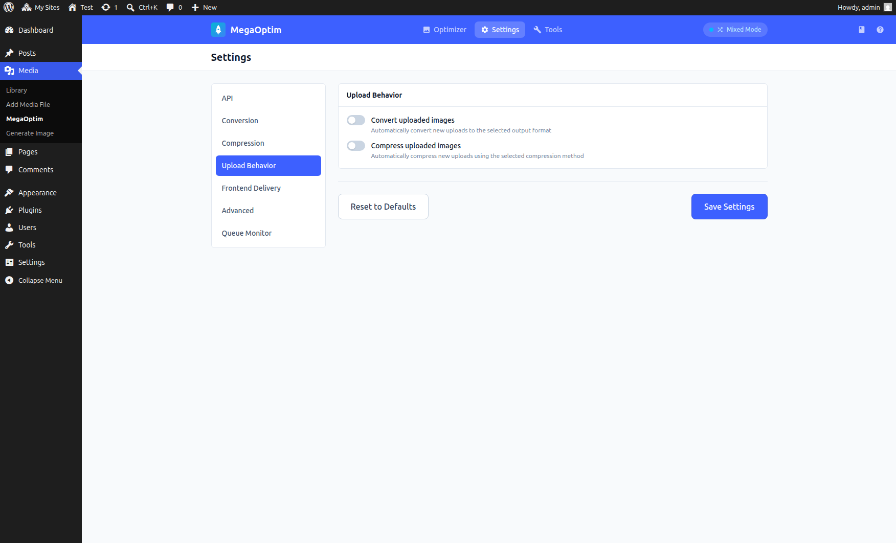Settings: Queue Monitor for background jobs