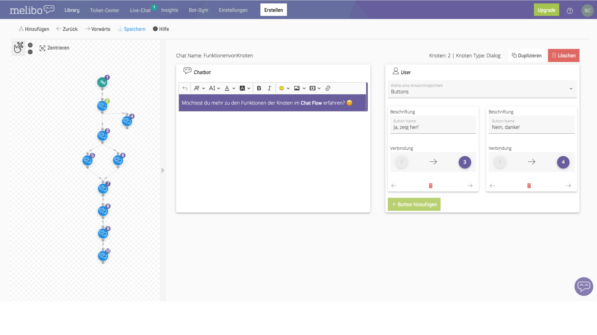 Chat Flows: profit from complex dialog flows and collect relevant data.