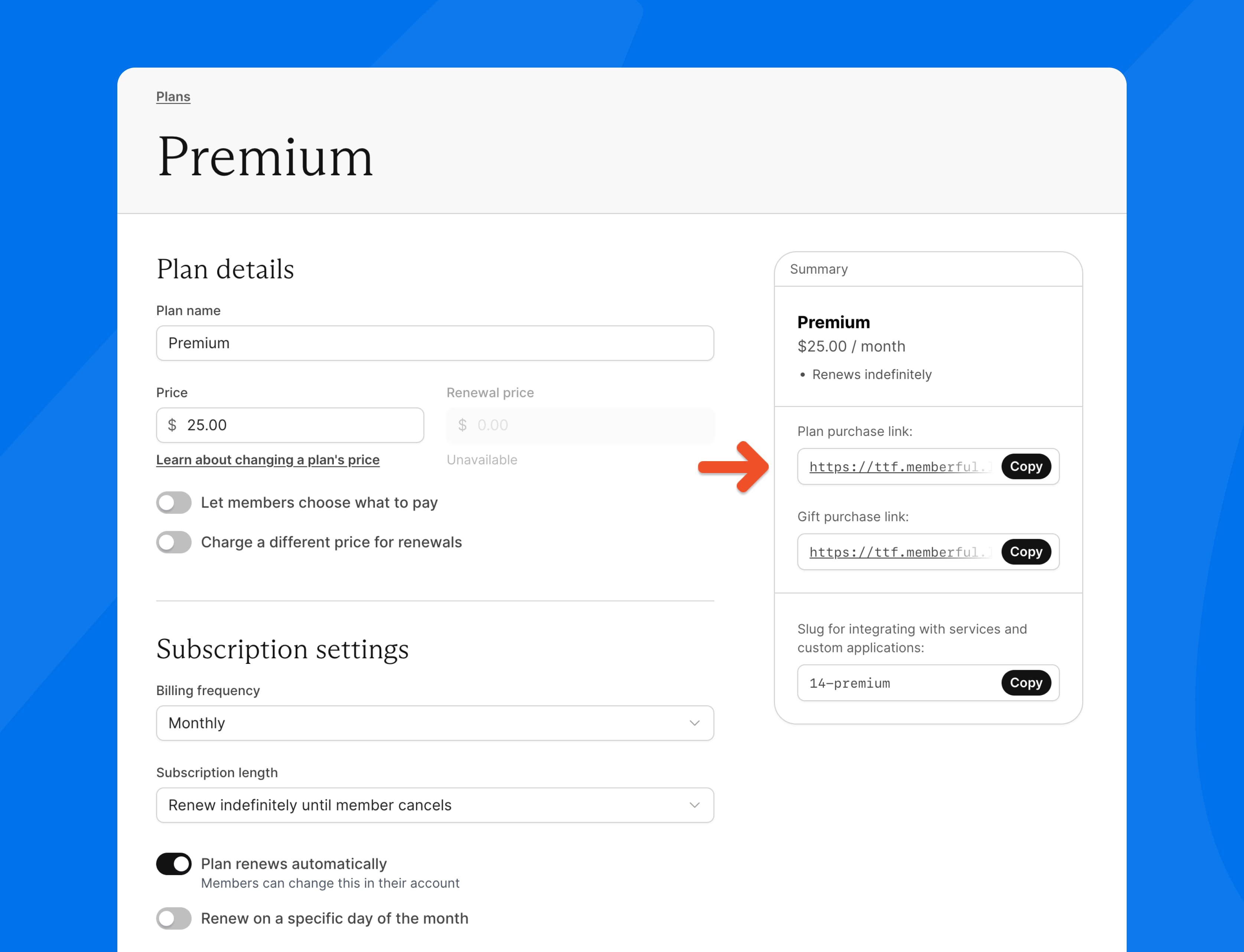 Name and price your plan