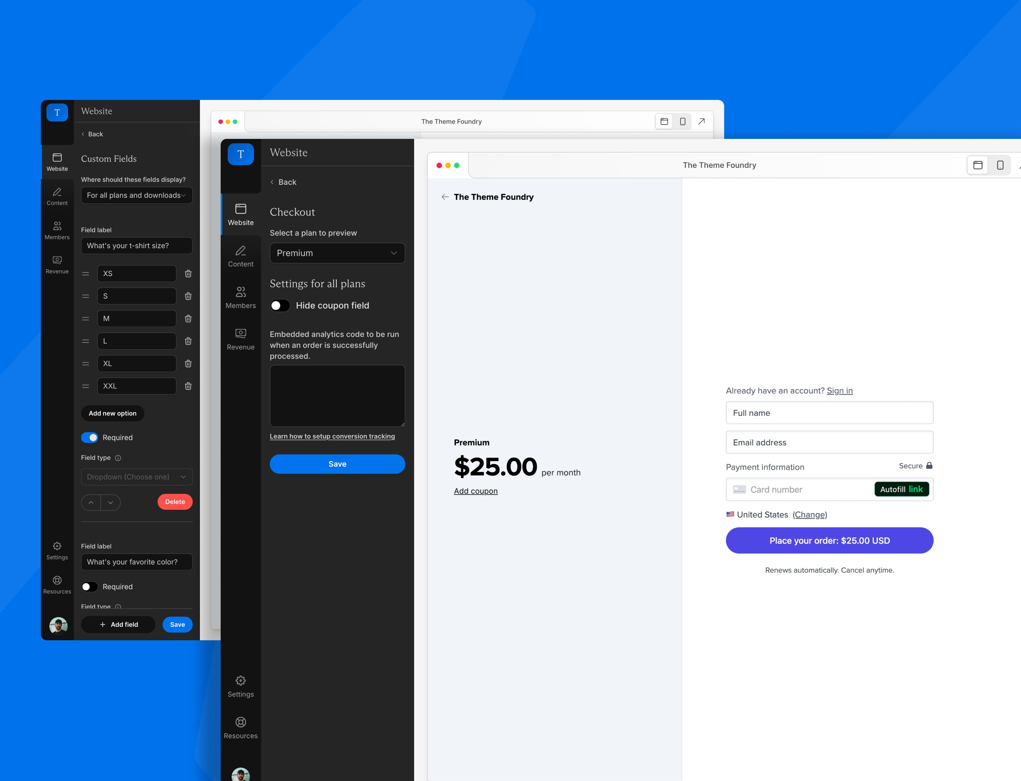 Create a subscription landing page
