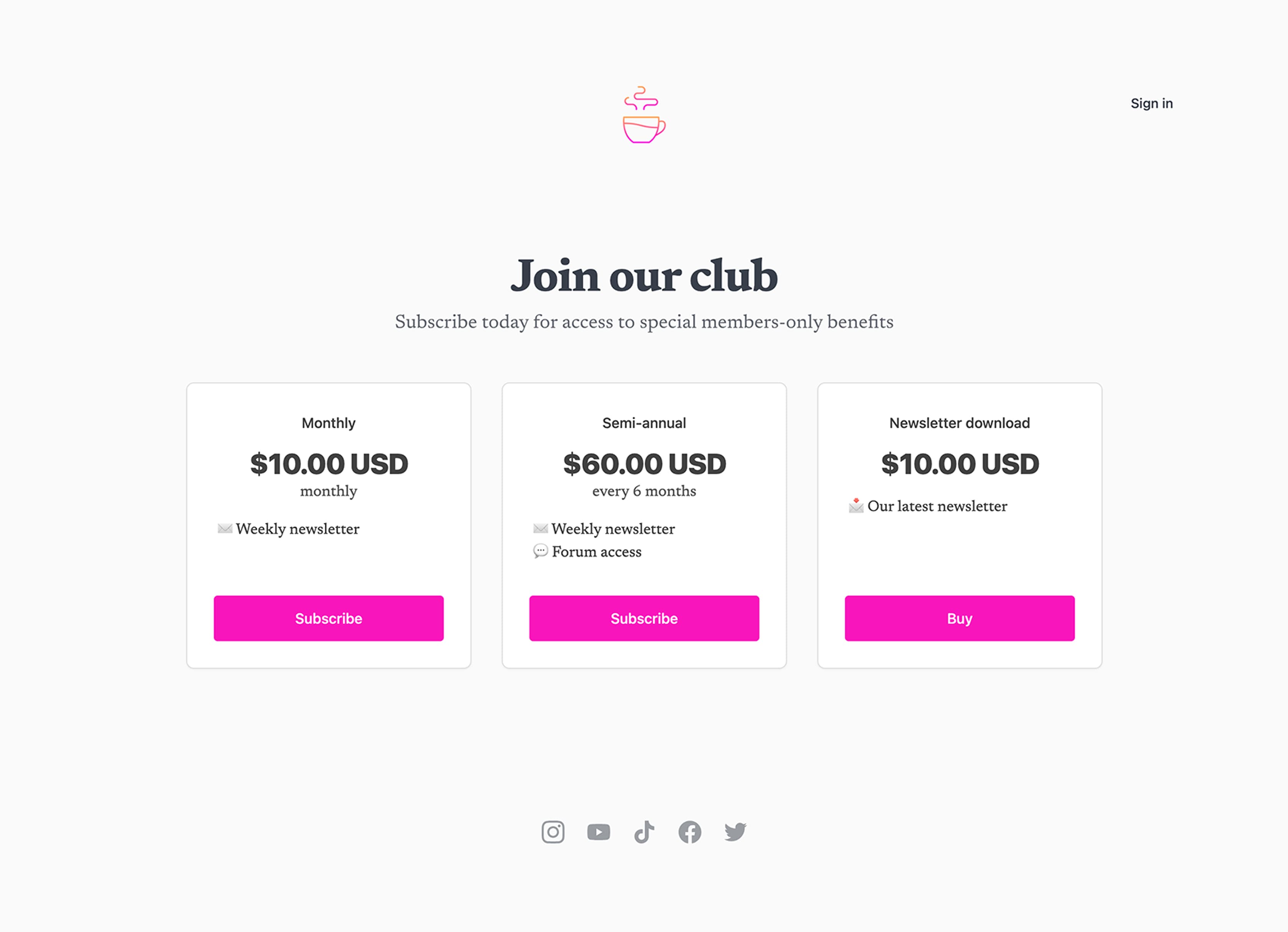 View metrics and revenue reports