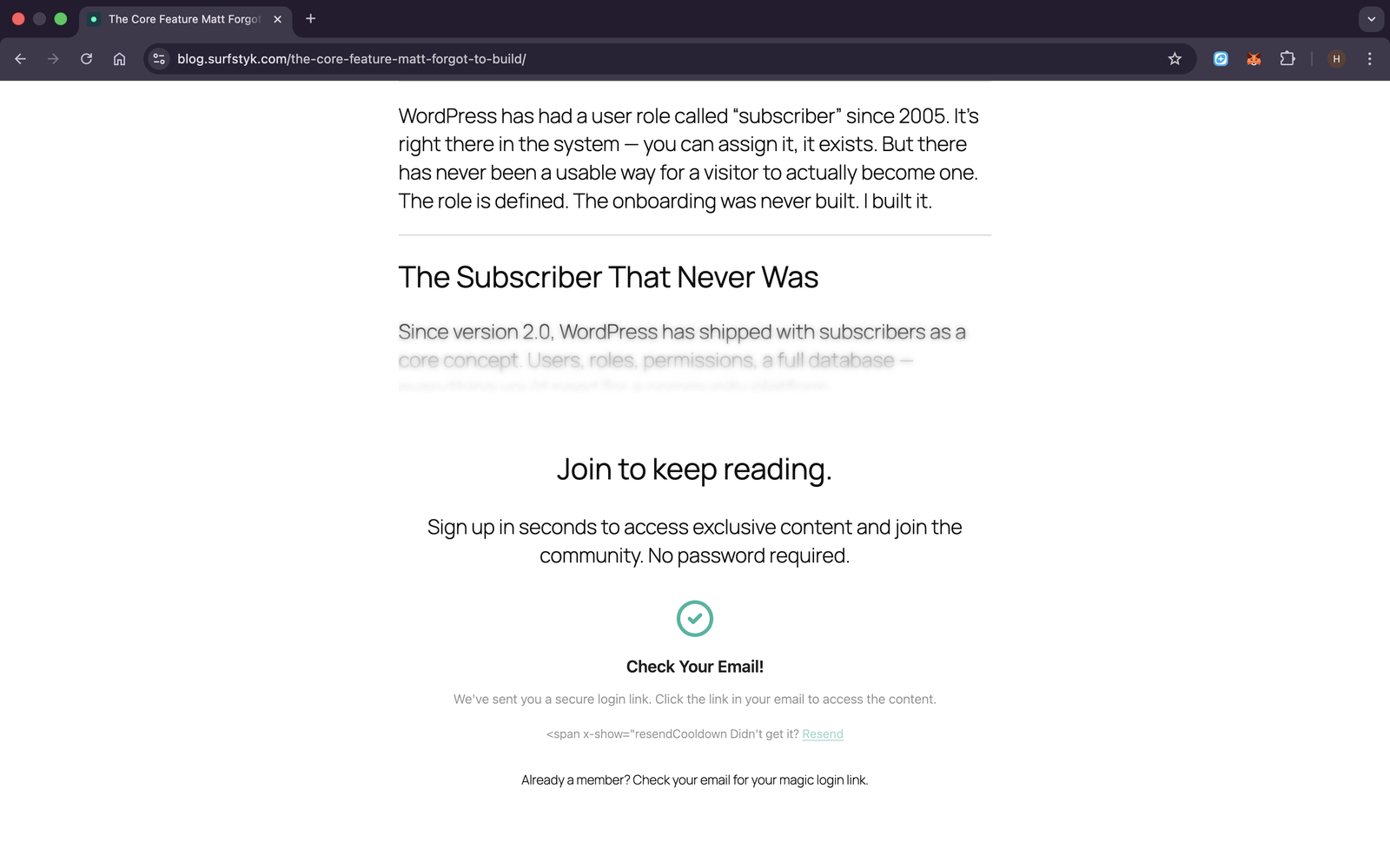 Content protection with blur overlay and teaser preview