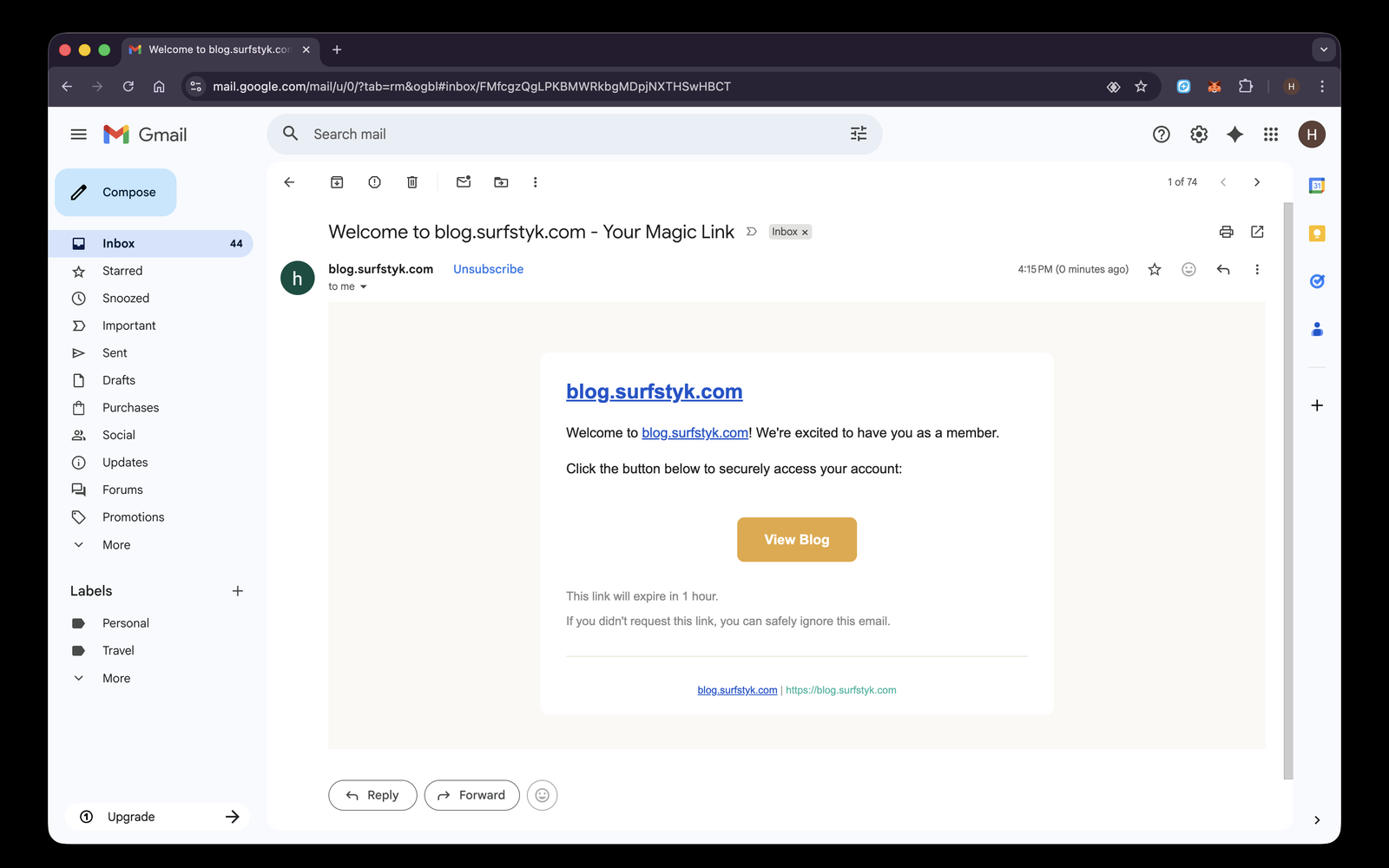 Admin settings dashboard