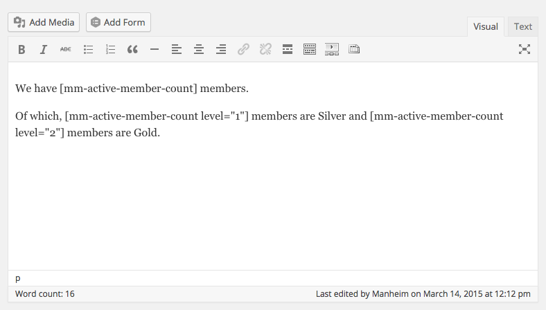 Multiple shortcodes on a page.
