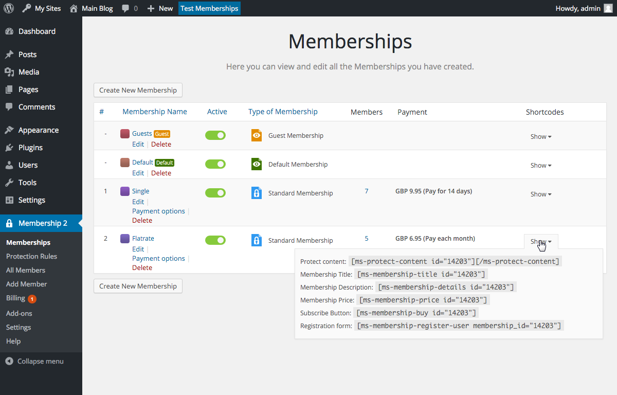 Membership 2 offers the most intuitive way for you to manage your protection rules